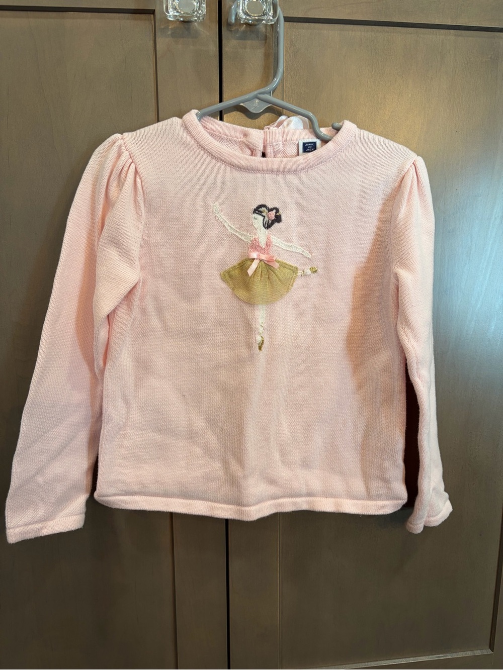 Janie and Jack Pink Knit Ballerina Sweater